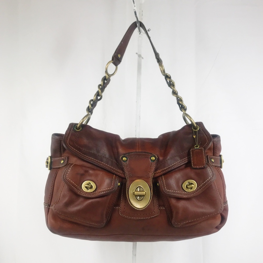 Coach Legacy Leigh Distressed Leather Shoulder Bag